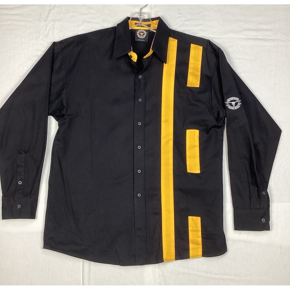 Asphalt Cowboy Westmoor‎ MFG Highway Design Rodeo Button Down Shirt Men's Large